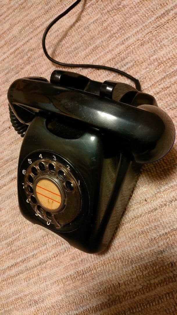 【昭和レトロ】黒電話　当時物　1971年　50年モノ　希少　本物　電信電話　レア