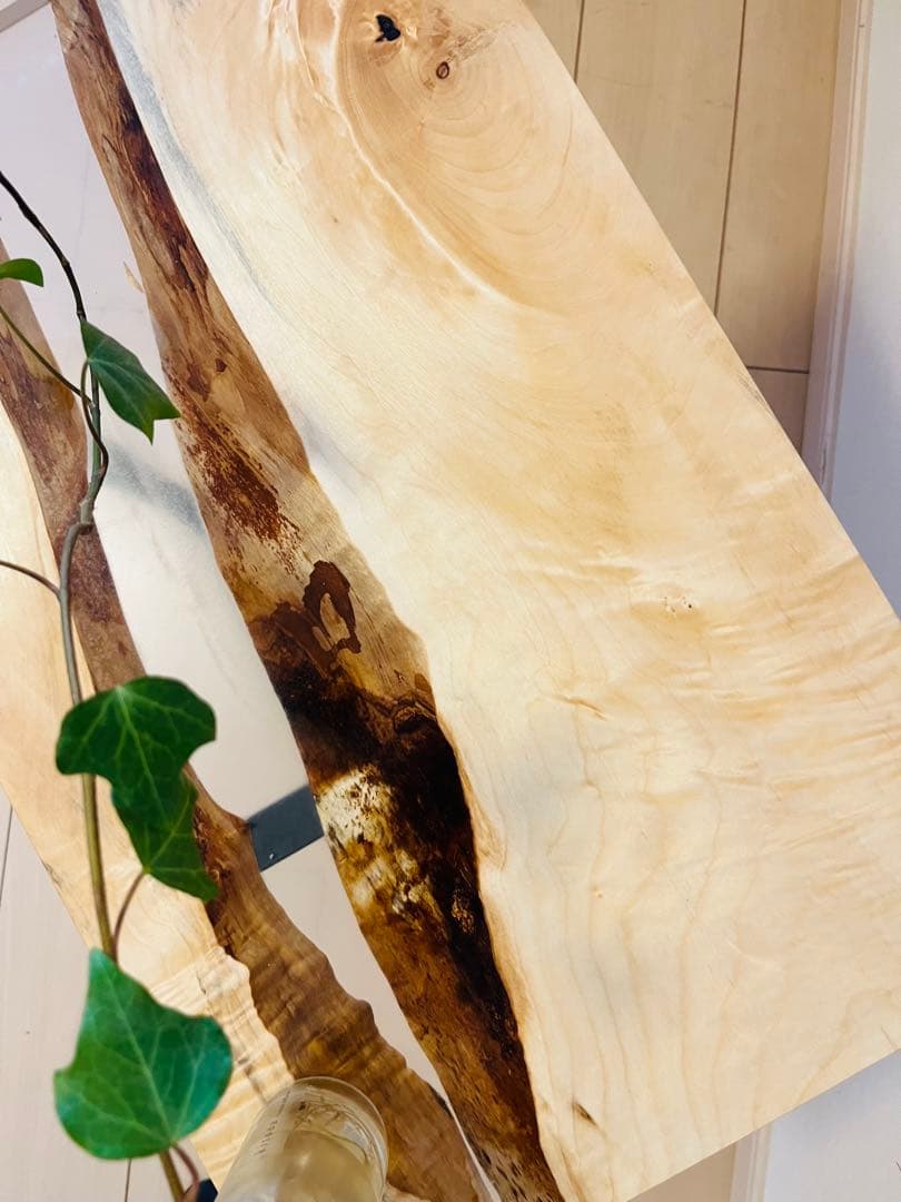 サイドテーブル　レジンテーブル　ソファテーブル　リバーテーブル　栃