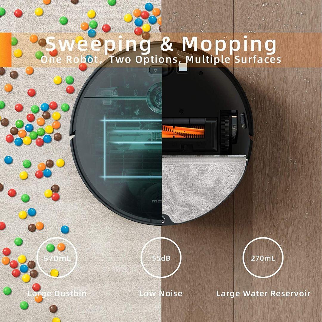 ✨新品未使用✨ロボット掃除機 3000Pa強力吸引 大容量 水拭 Alexa対応