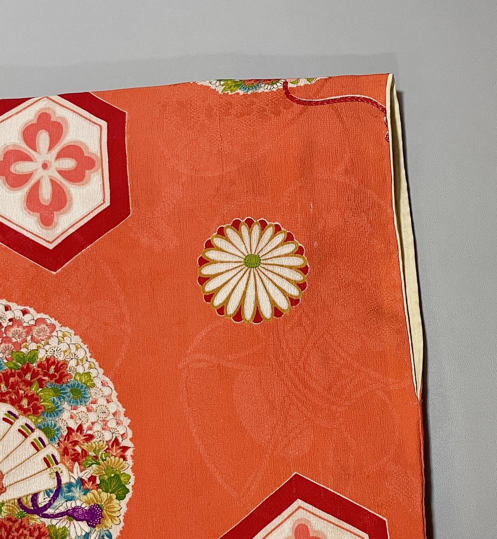 七五三 3歳 女の子 子供 アンティーク 着物 正絹 被布 セット