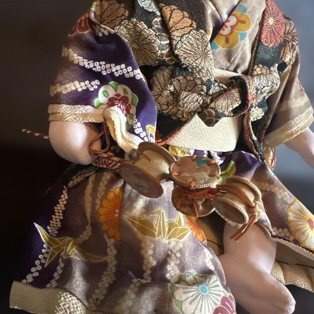 陶器製日本人形 約30cm 和服