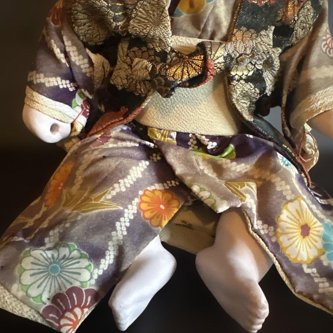 陶器製日本人形 約30cm 和服