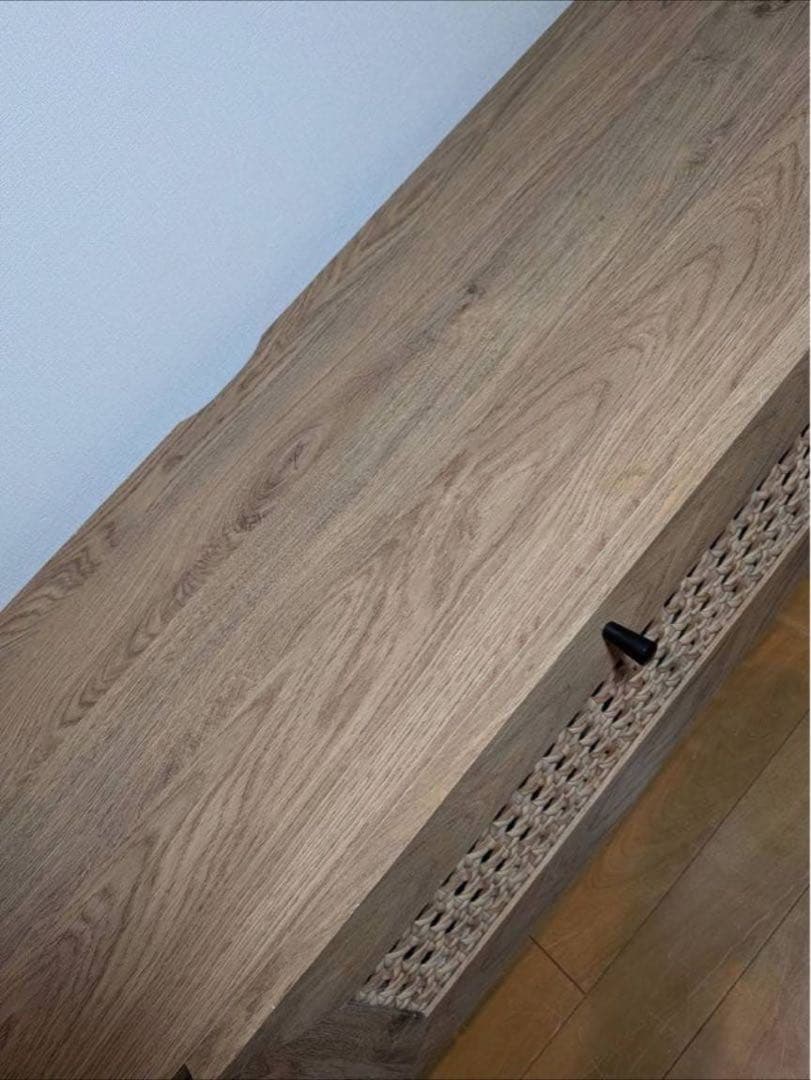 ■送料込■LOWYA ラタンテレビ台 ナチュラルブラックテレビボードラック180