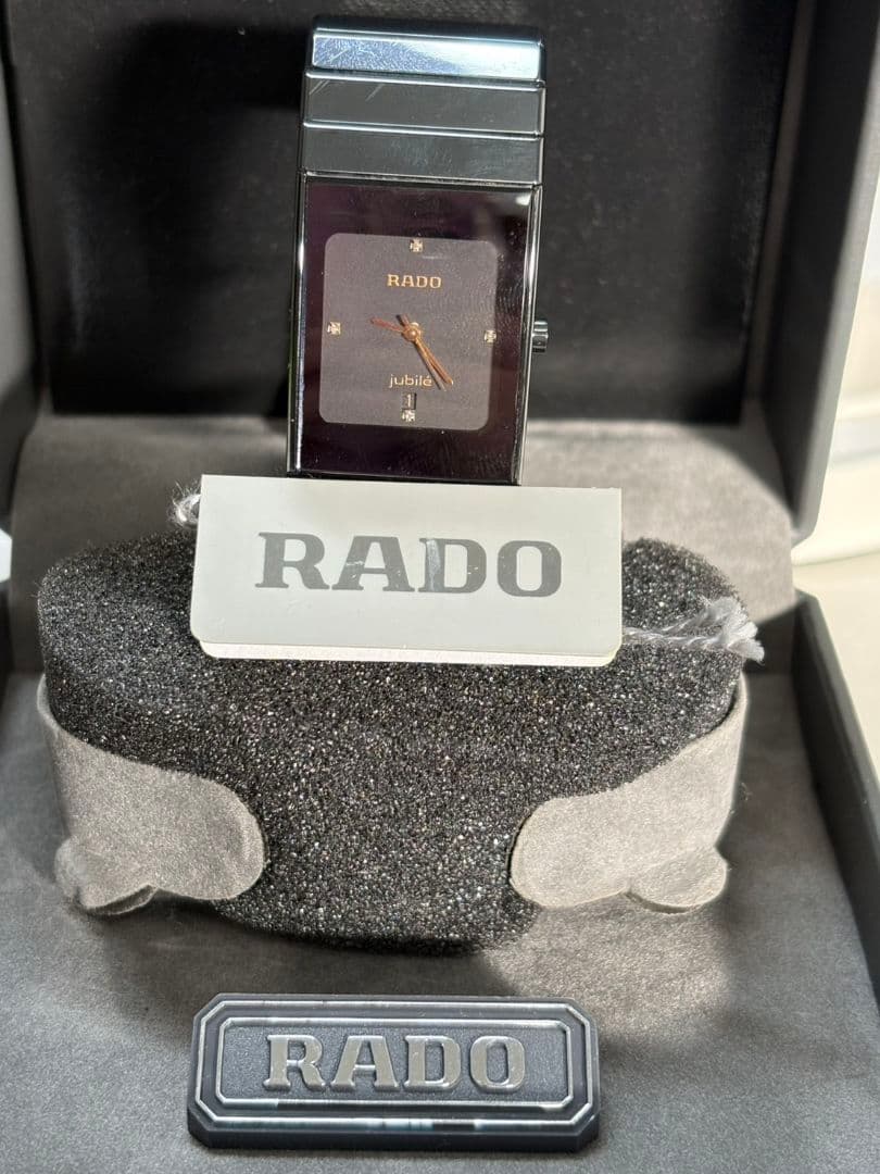 RADO jubila ブラック腕時計　ダイヤスター　不動