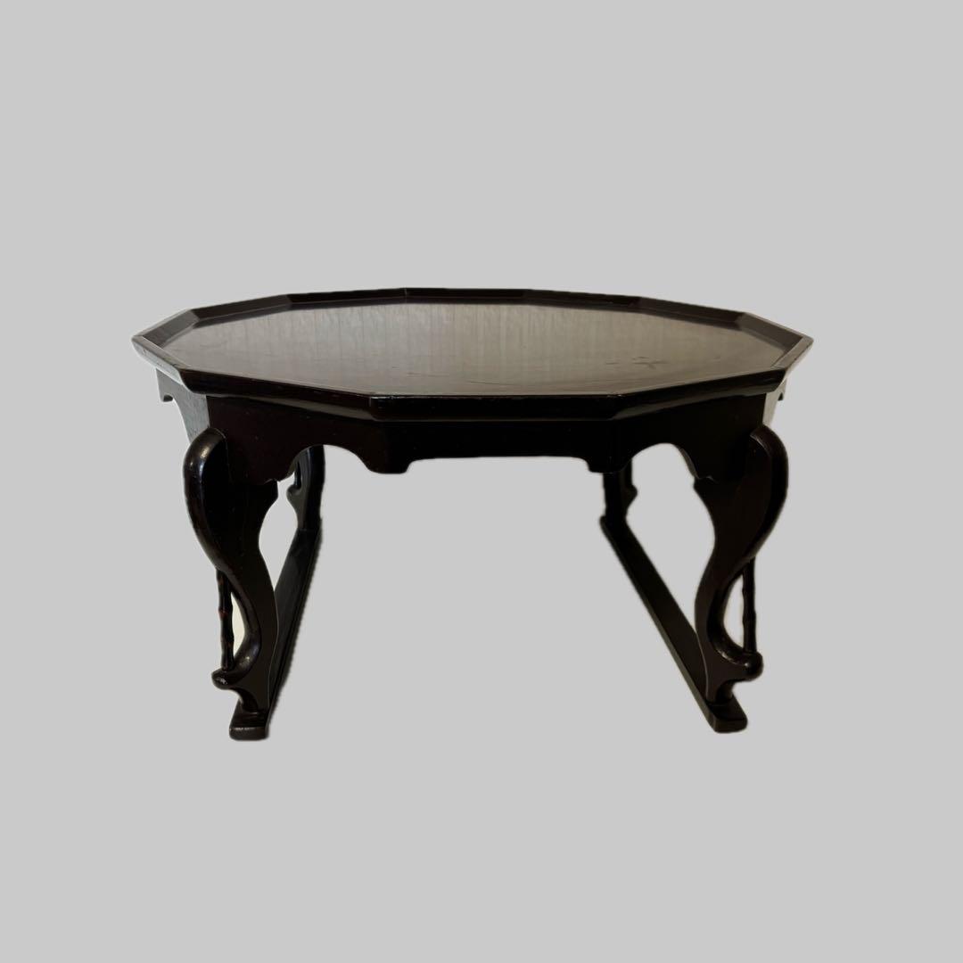 李朝家具 大型ソバン 67cm 十二角盆 木製 時代 テーブル