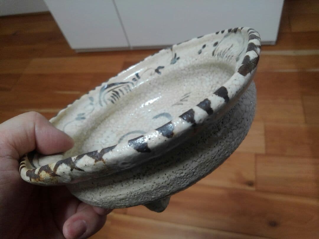 ♥美濃焼　志野　鉢　桐箱付き　志野織部　骨董品