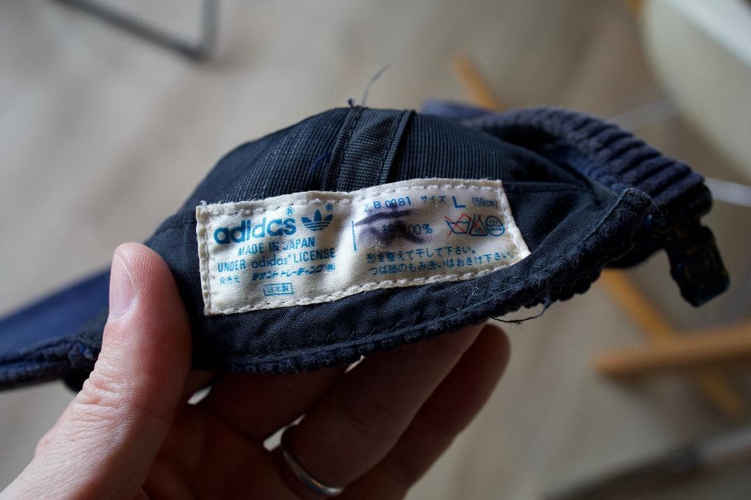 90s adidas アディダス　キャップ　コーデュロイ　在原みゆ紀