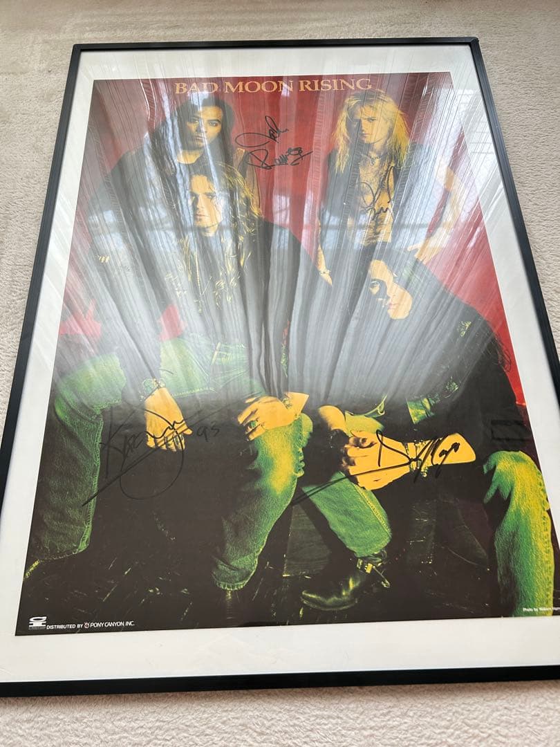 【BAD MOON RISING】直筆サイン入り ポスター+ アルミフレーム付