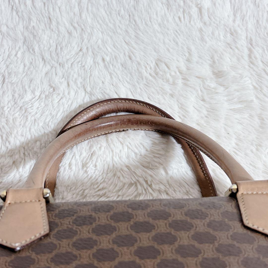 セリーヌ /CELINE/ミニ ボストンバッグ/マカダム柄 /ブラウン/M13