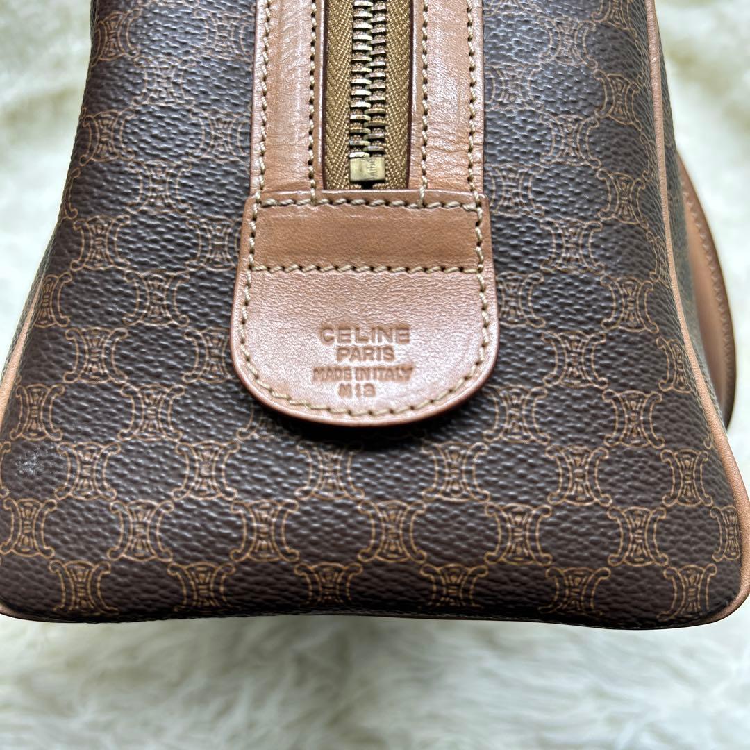 セリーヌ /CELINE/ミニ ボストンバッグ/マカダム柄 /ブラウン/M13