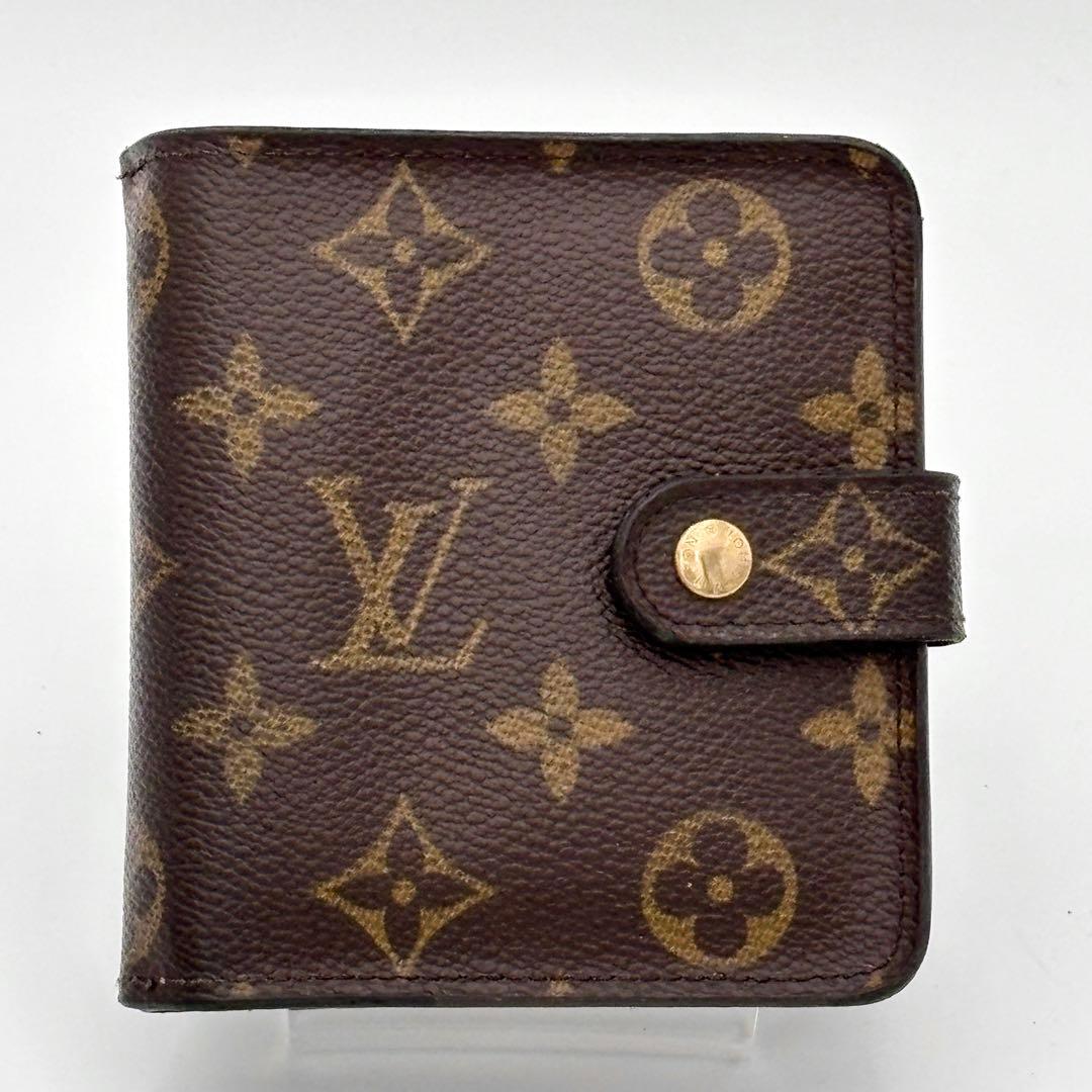 ルイヴィトン モノグラム コンパクトジップ 二つ折り　ミニ　財布　正規品