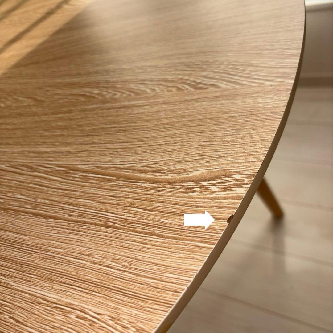 【ふふ@】ラウンドダイニングテーブル TAP-001、チェア2脚