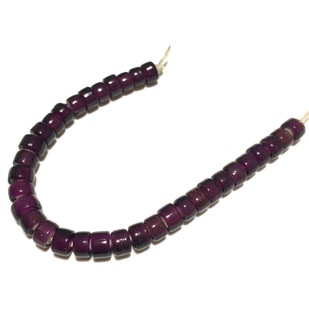 1900s アンティーク ベネチアンビーズ ホワイトハーツ とんぼ玉