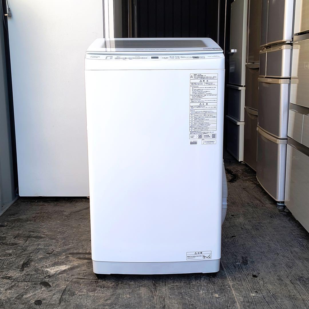 77運搬取付無料！ホワイト・シンプルパワフル洗濯機！純正AQUA！完動品超美品