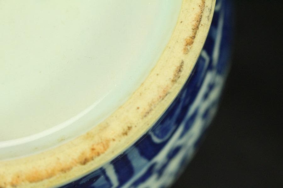 中国美術 青花 染付 纏枝蓮花紋 蓋壷(LC643)