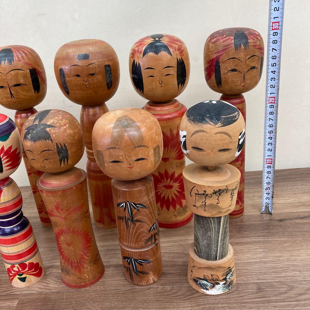 D-3 【伝統工芸品】伝統こけし 11体まとめ売り 蔵出し ヴィンテージ