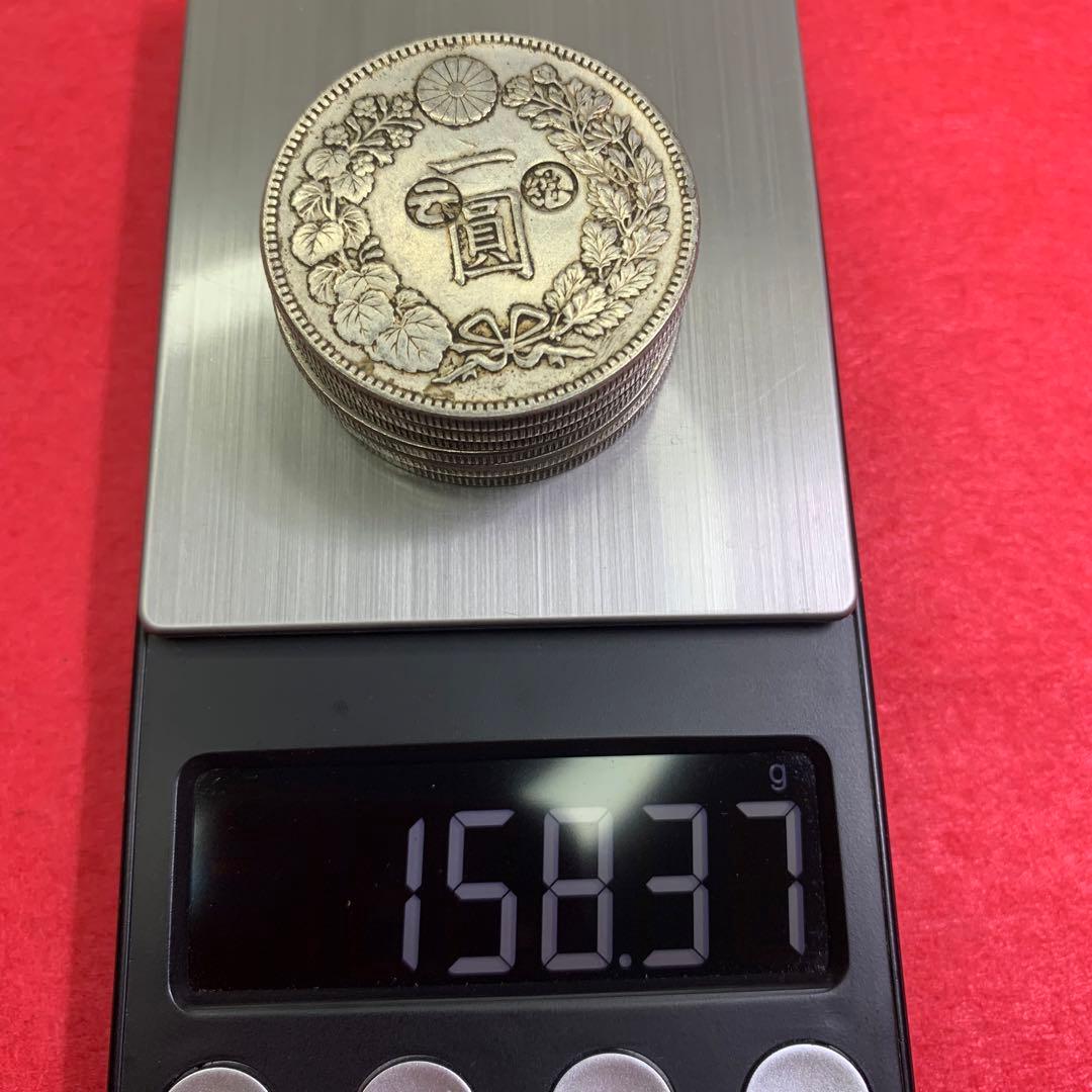 L377日本古銭 一圓銀貨6枚セット 明治 新1円銀貨 大型銀貨 貴重