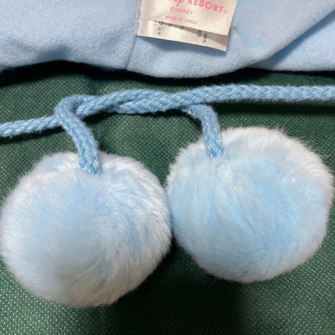 ディズニー　ファンキャップ　ドットリボン　ミニー　耳付き　ポンポン付き　ビジュー