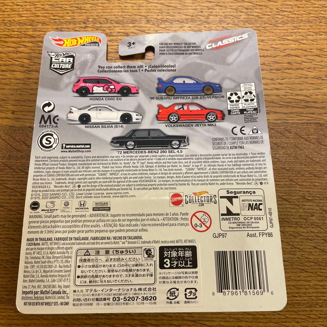 ミニカー Hot Wheels '72 MERCEDES-BENZ 280 SEL 4.5