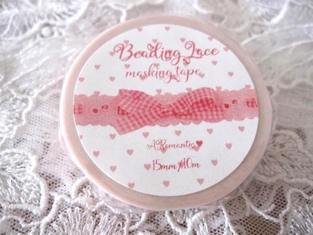 アロマンティック3点♡LALACROMANTICロールシール＆レースと薔薇マステ