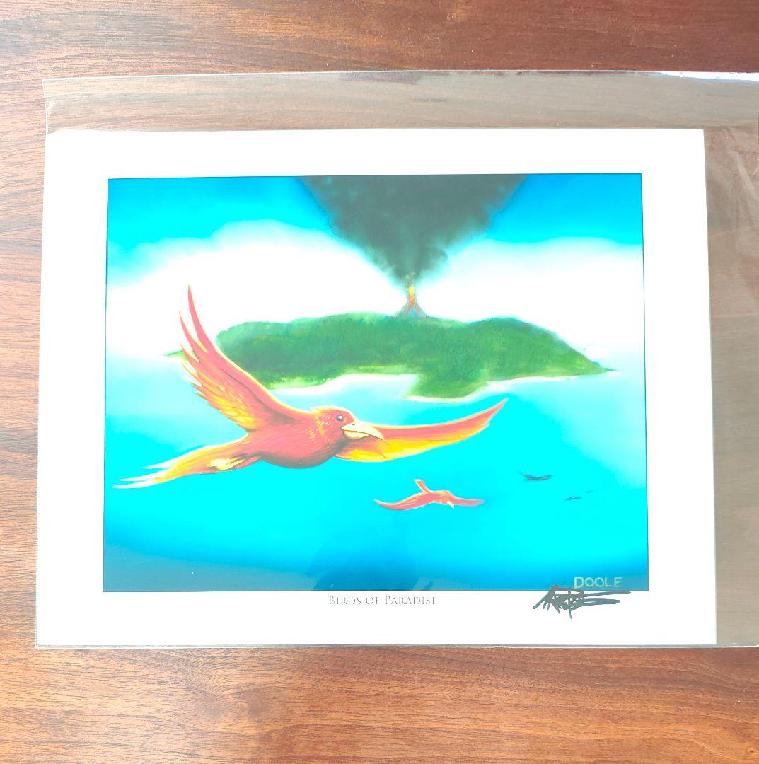 極楽鳥　Birds of Paradise 直筆サイン入りアートプリント １枚