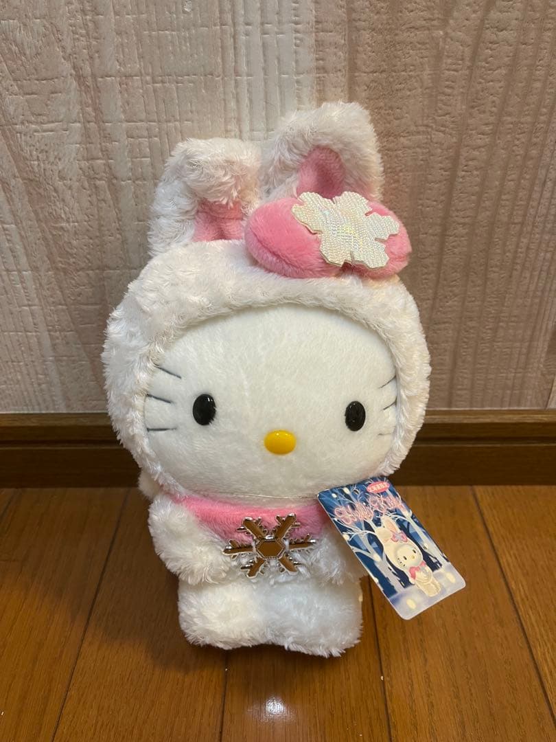 タグ付き☆ご当地キティ 雪ウサギ 北海道限定 ハローキティ ぬいぐるみ