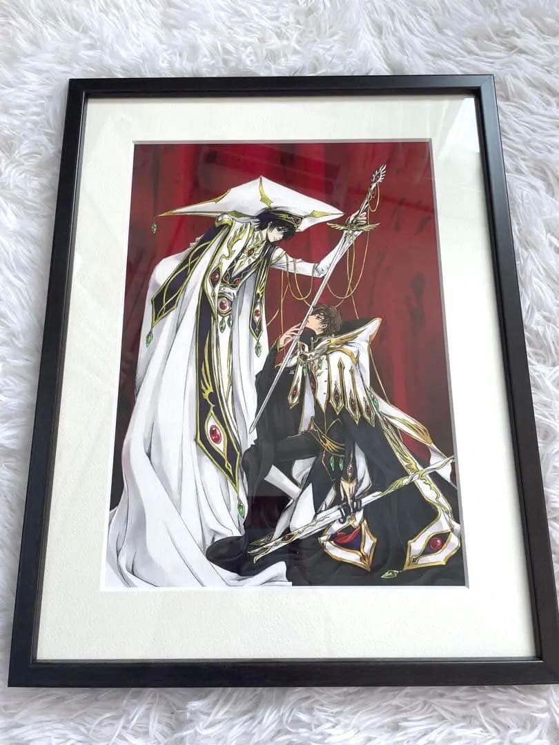 「コードギアス 反逆のルルーシュ」CLAMPイラスト 複製原画ルルーシュ＆スザク