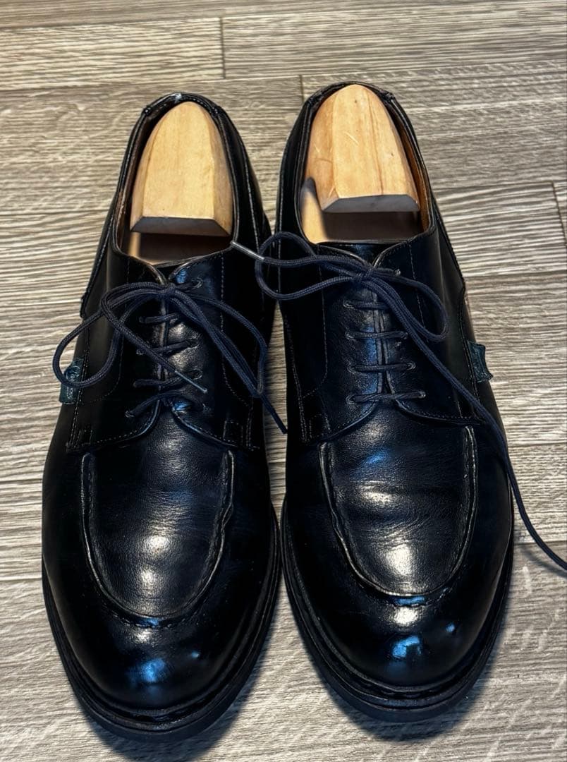 パラブーツ シャンボード Uチップ 外羽根 パラテックス 黒 7.5