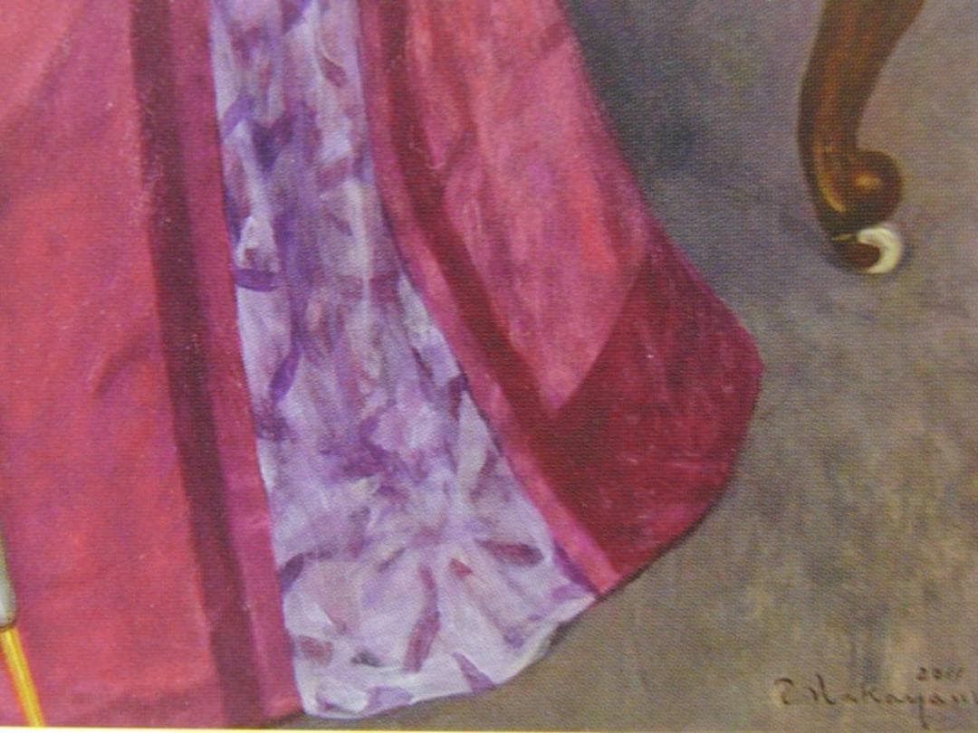 中山忠彦、【E・ガレーのある部屋】、希少な画集画、新品高級額・額装付