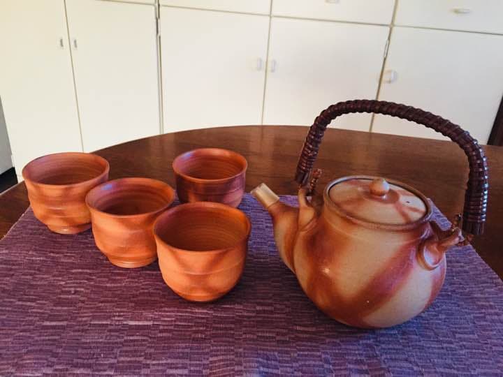 新春期間限定最終セール！備前焼 緋襷ひだすき茶器セット