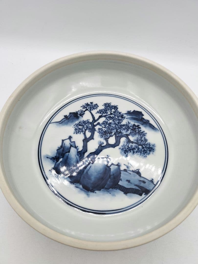 c757 喰籠 染付 松竹梅 手塚充 茶道具 木箱 古物