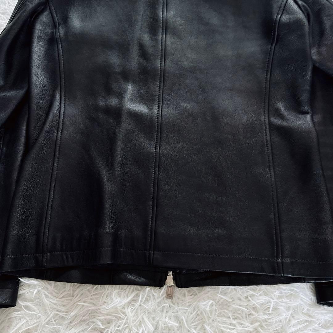 【SHIPS】シングルライダース 羊革 ブラック Lサイズ