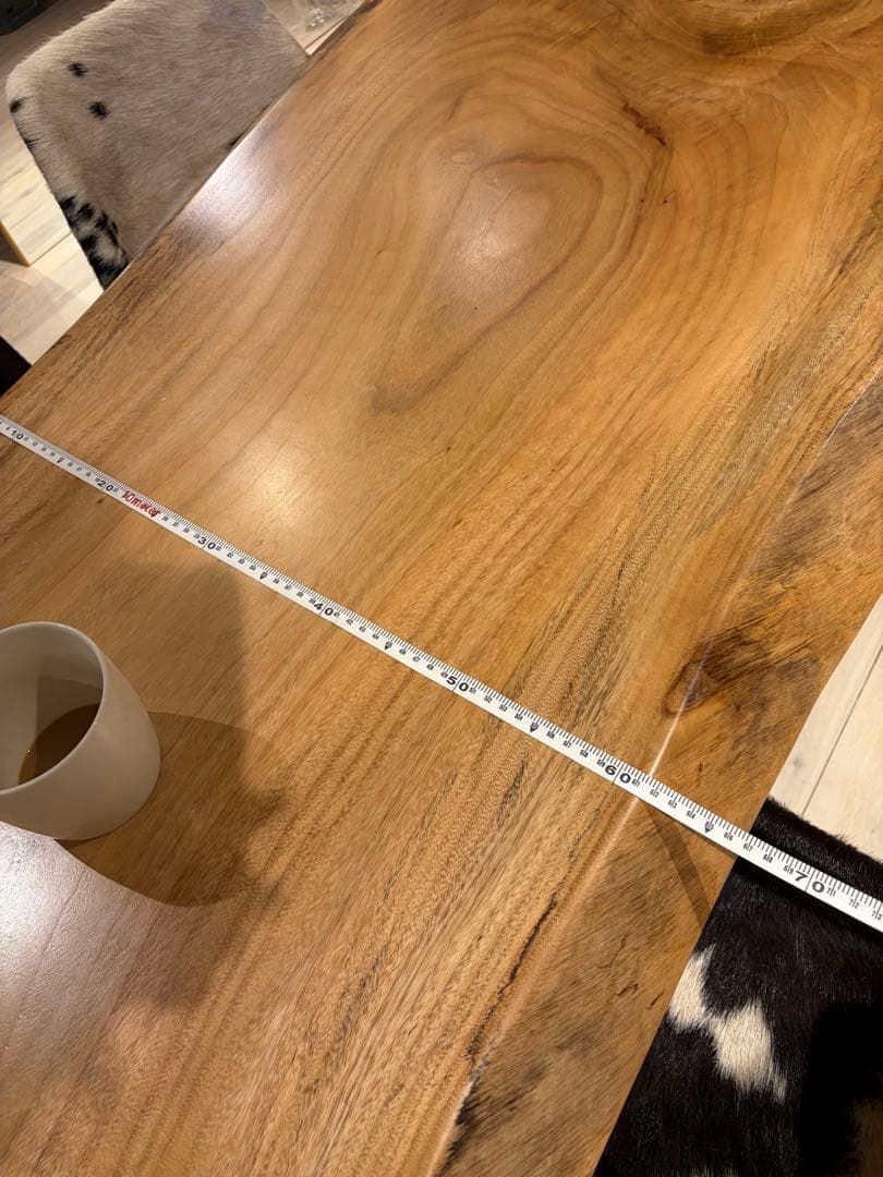 一枚板　無垢オーク　ダイニングテーブル