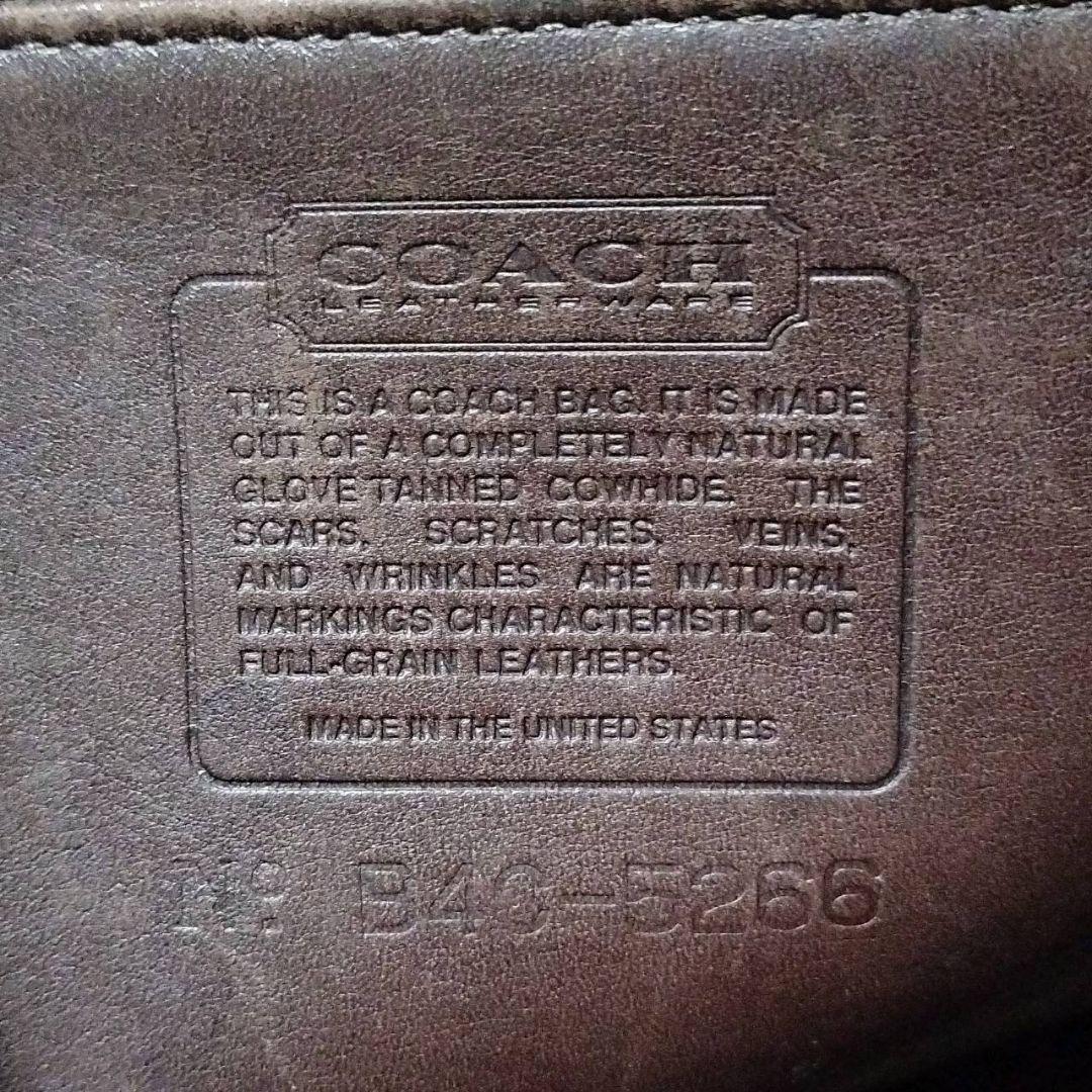 良品 COACH オールドコーチ ショルダーバック 2way クラブタンレザー