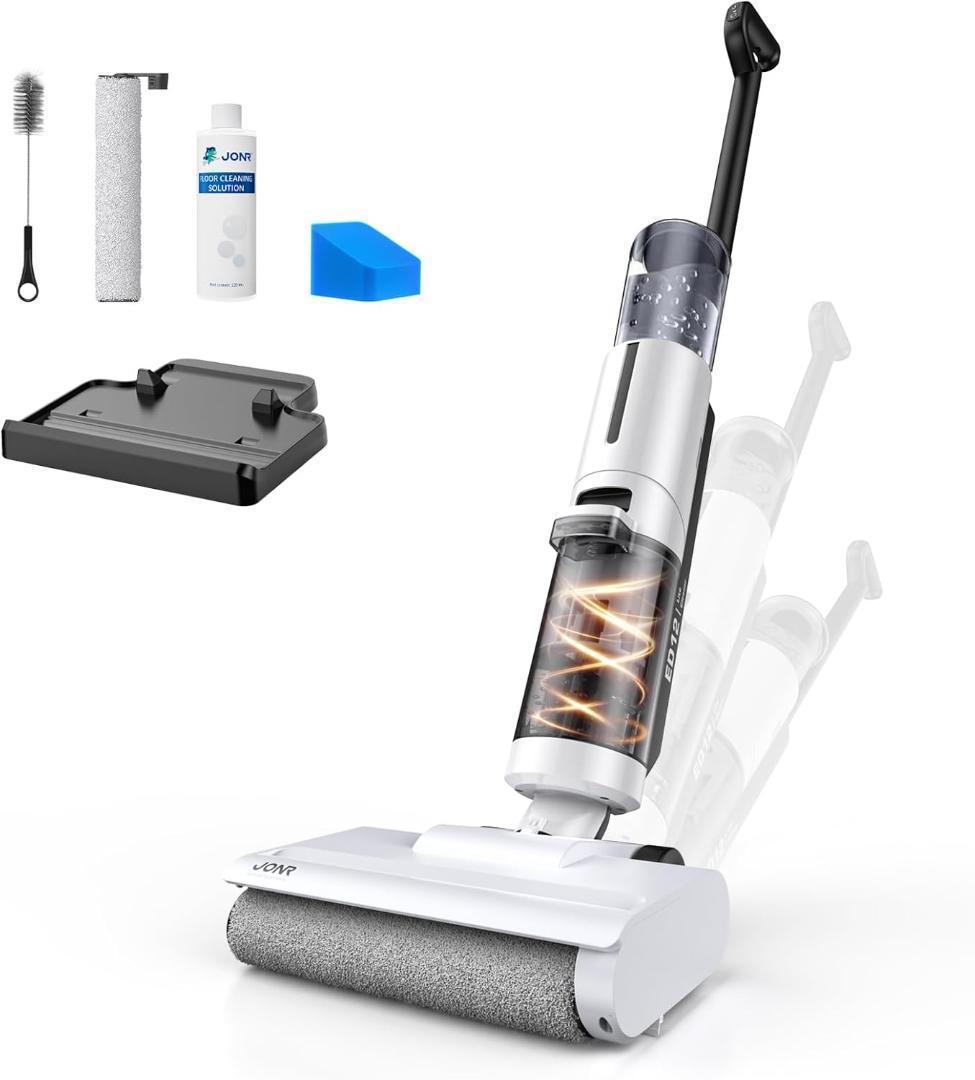 水拭き掃除機 吸引 水拭き コードレススティック掃除機 乾湿両用 ローラー