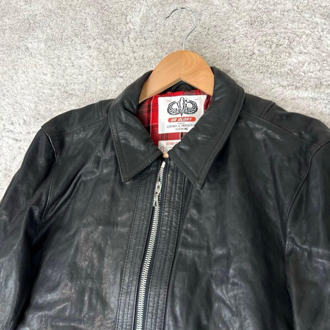 OR GLORY オアグローリー　ゴートスキン　レザージャケット　黒　40サイズ