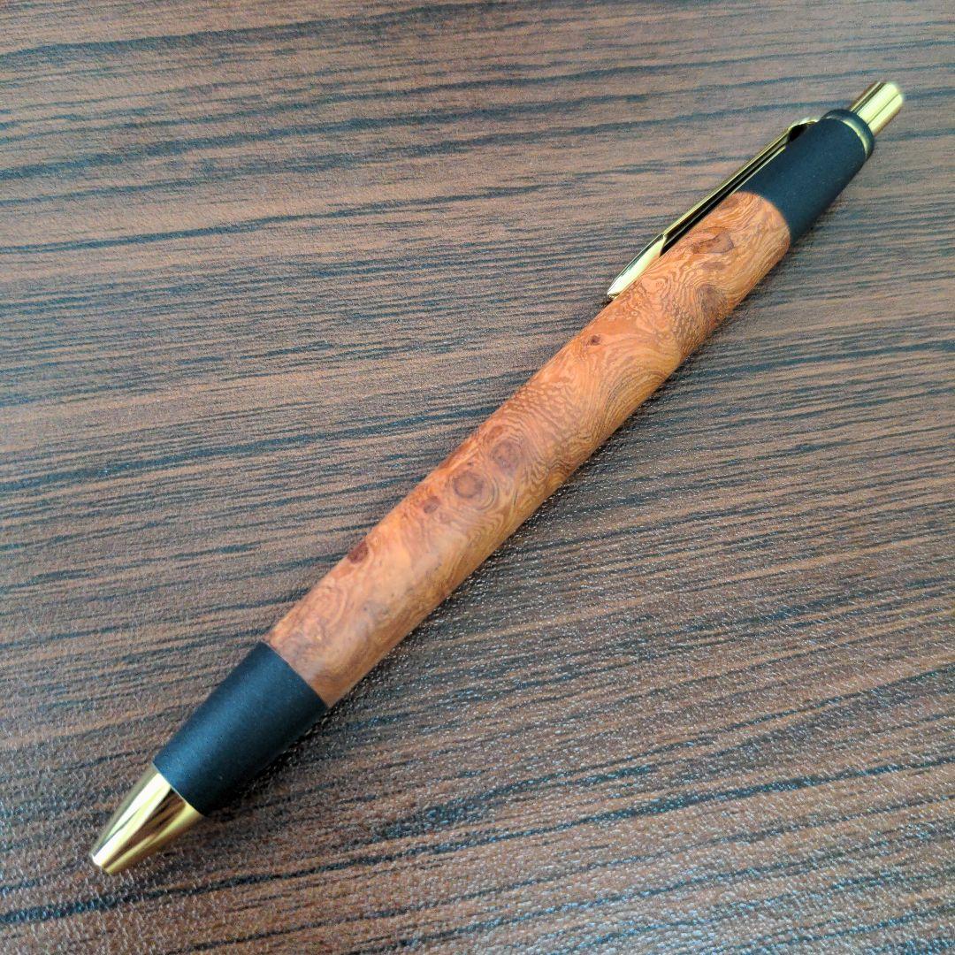 ボナンペン 花梨瘤 真鍮金具 木軸シャープペンシル 野原工芸に似たコツコツ音