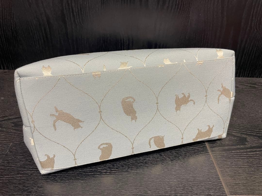 新品 猫柄 和装バッグ お稽古 お茶席 和服 トートバッグ 呉服 着物 小紋