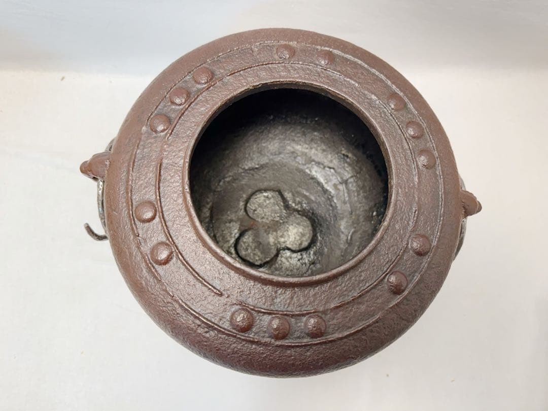 茶道具 織部 野々田商店製 風炉型 電熱器 釜2点セット 紙箱