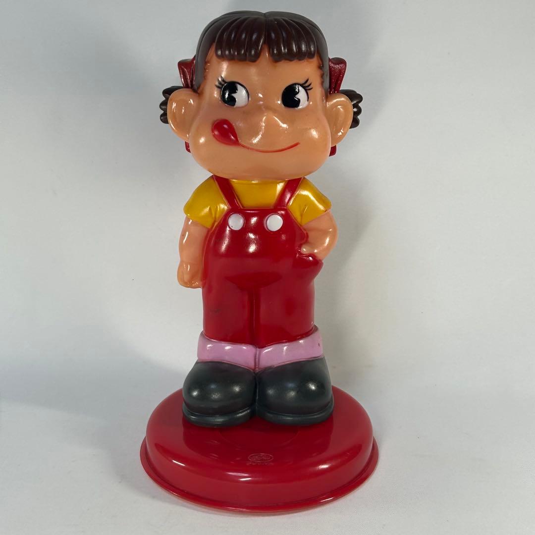 不二家　ペコちゃん　ソフビ貯金箱　レトロ