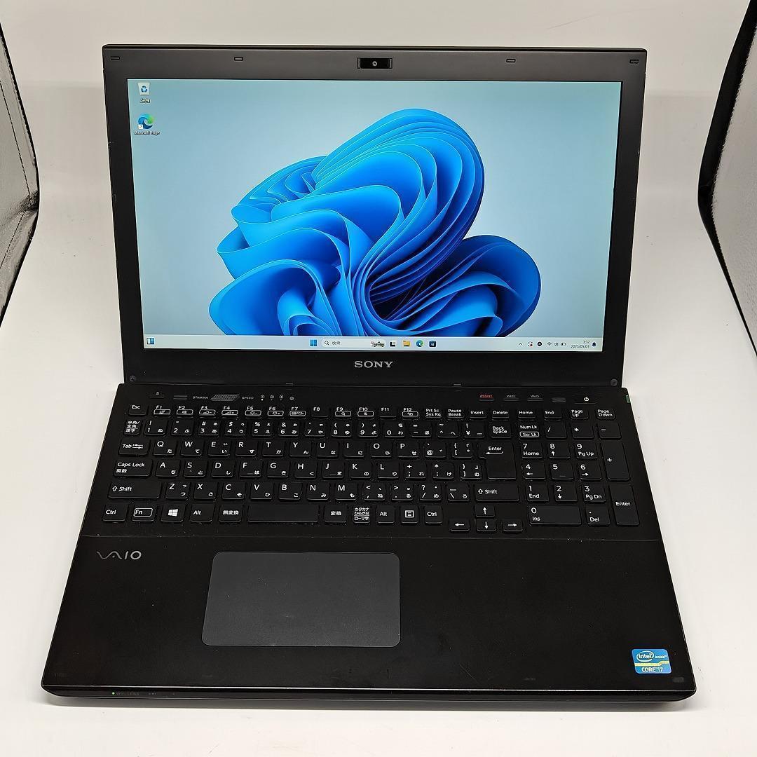 【VAIO】SVS 高速i7 SSD512GB 12GB ブラック ノートPC