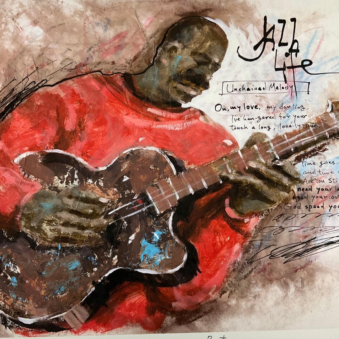 絵画・額縁・版画・津田 耕・新品未使用・JAZZ・美術品・インテリア・雑貨