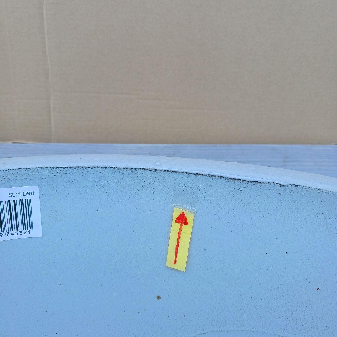 新品　∅50　陶器　睡蓮鉢　特大　メダカ鉢　白　ホワイト　ルーバー　高級　LWH