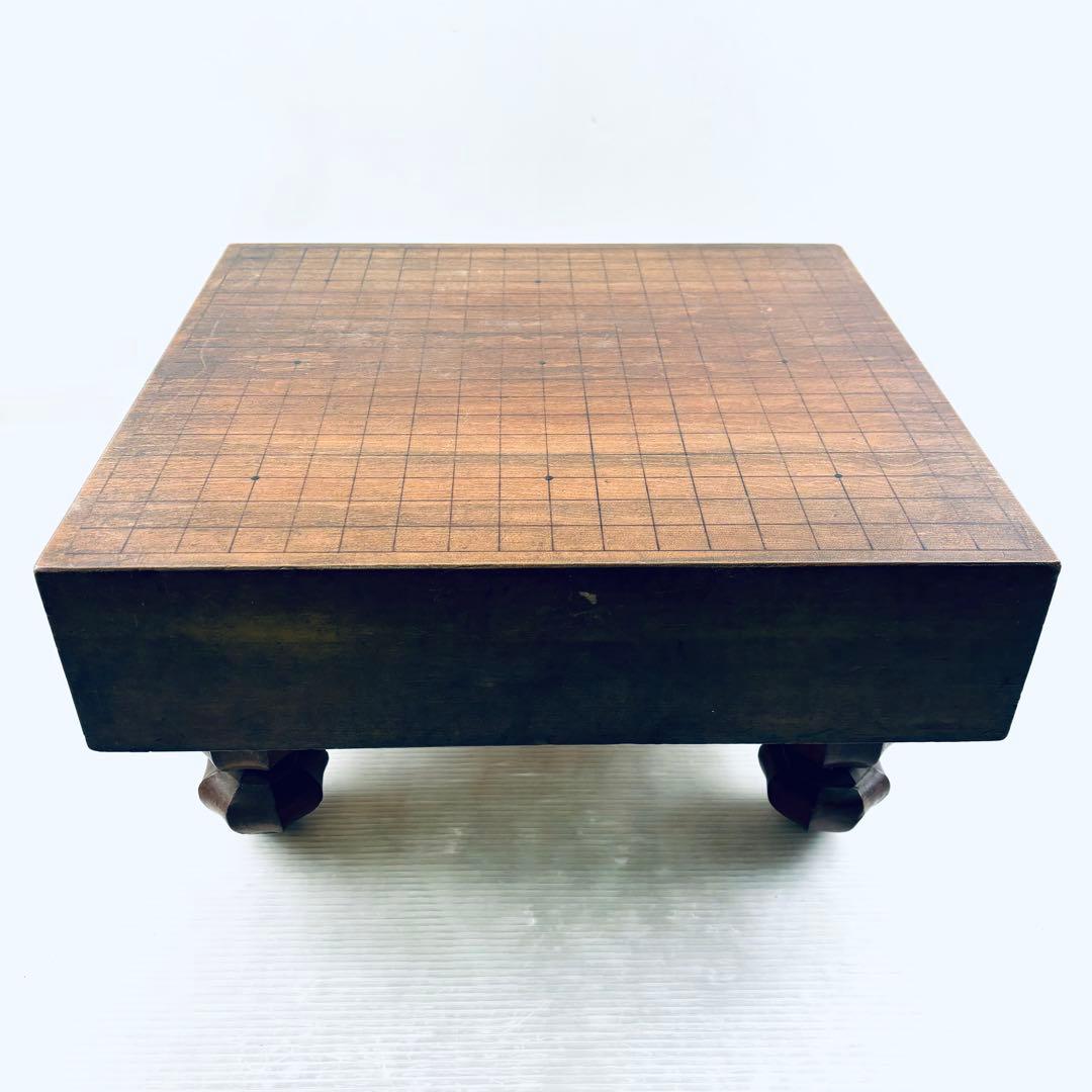 碁盤　蛤　那智黒　碁石セット　大正時代　脚付き　へそ有り　 囲碁セット　 木製