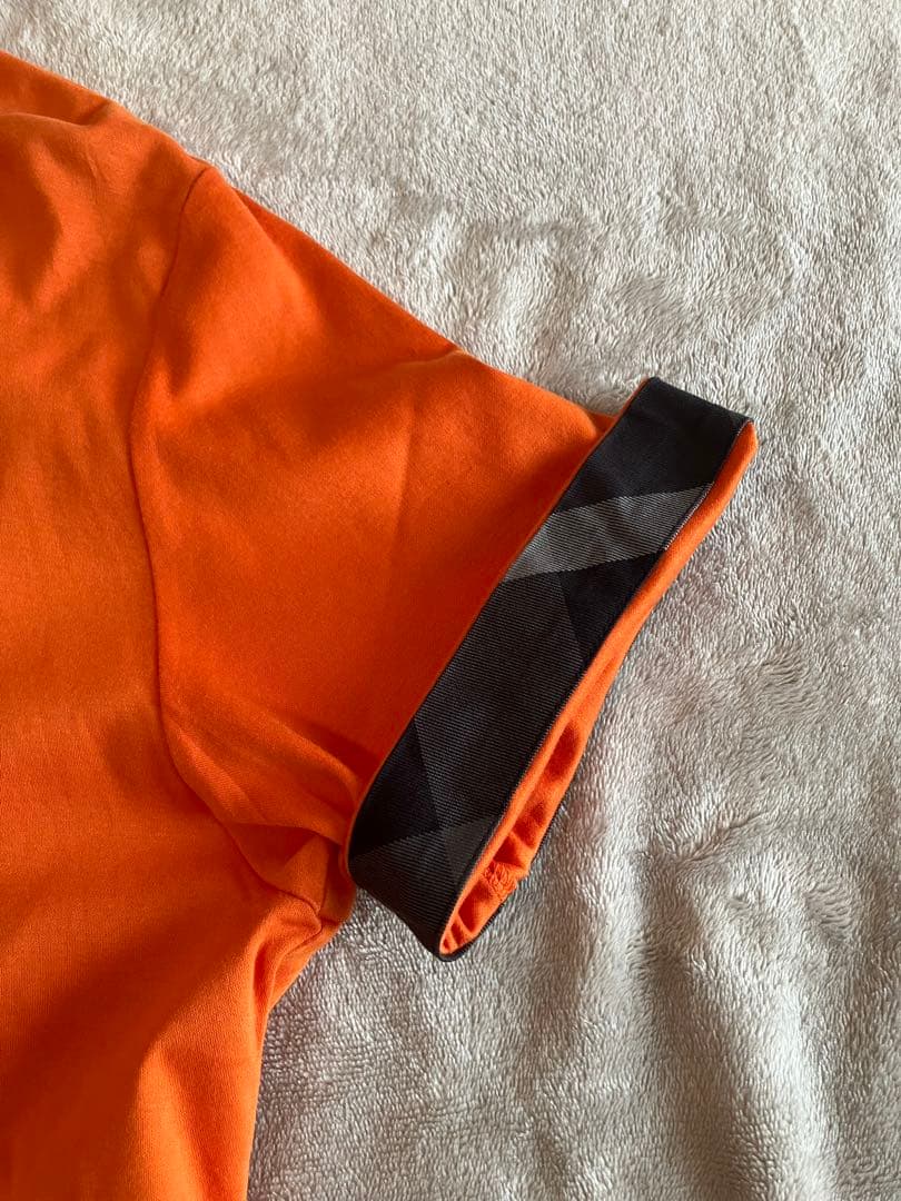 バーバリーブラックレーベルクレストブリッジ両袖内側CBチェック柄TシャツサイズL