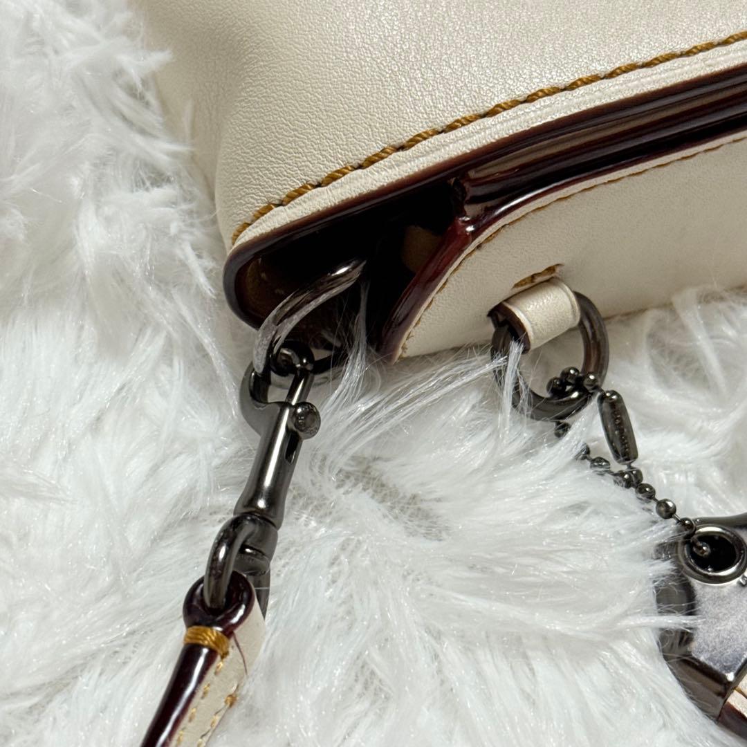 coach コーチ レキシー 恐竜 ショルダーバッグ ホワイト