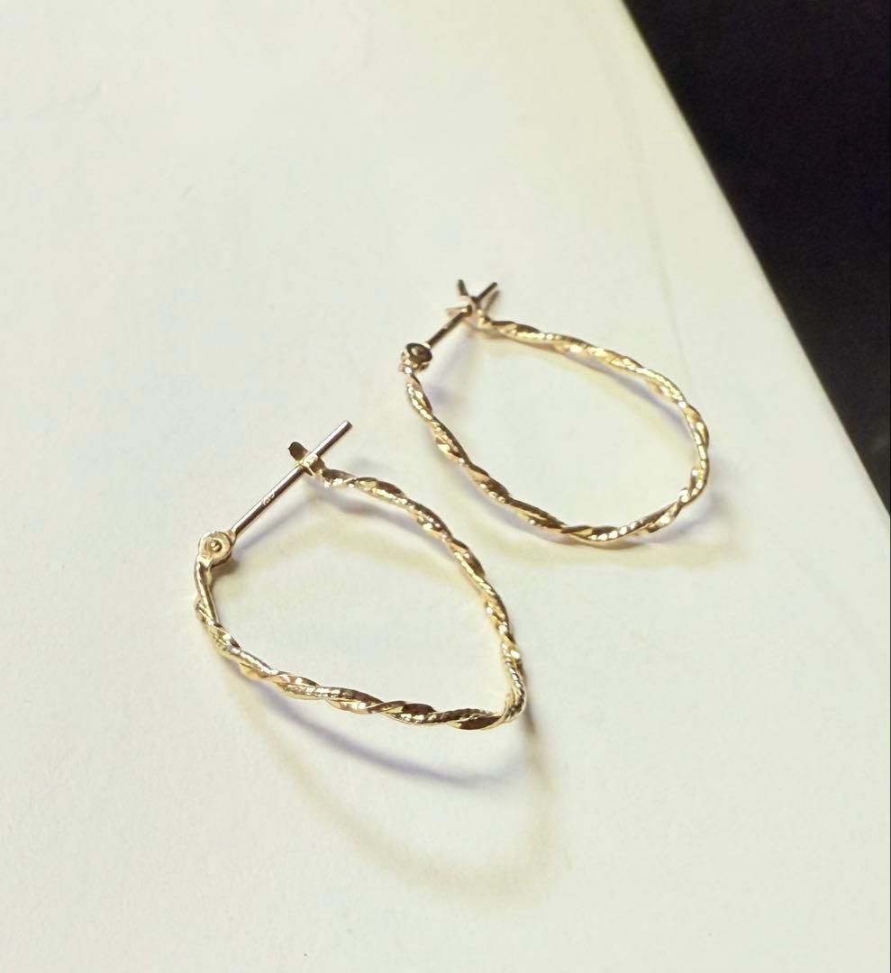 ■現行品■【Jewel closet by L&Co.】K10フープピアス