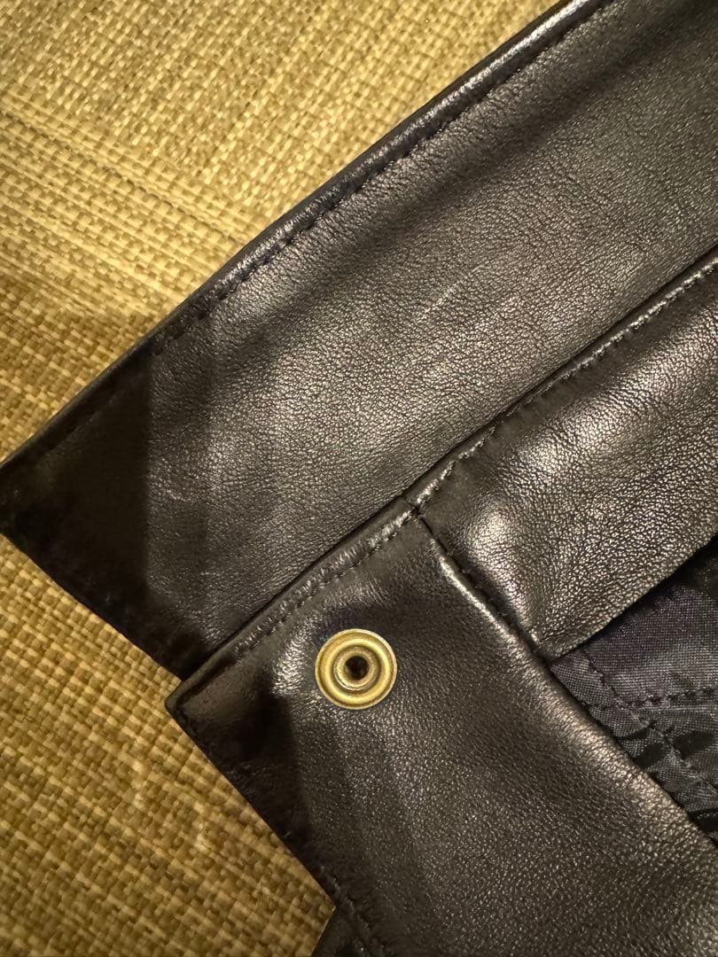 Black Means シングルレザーライダースジャケット　美品