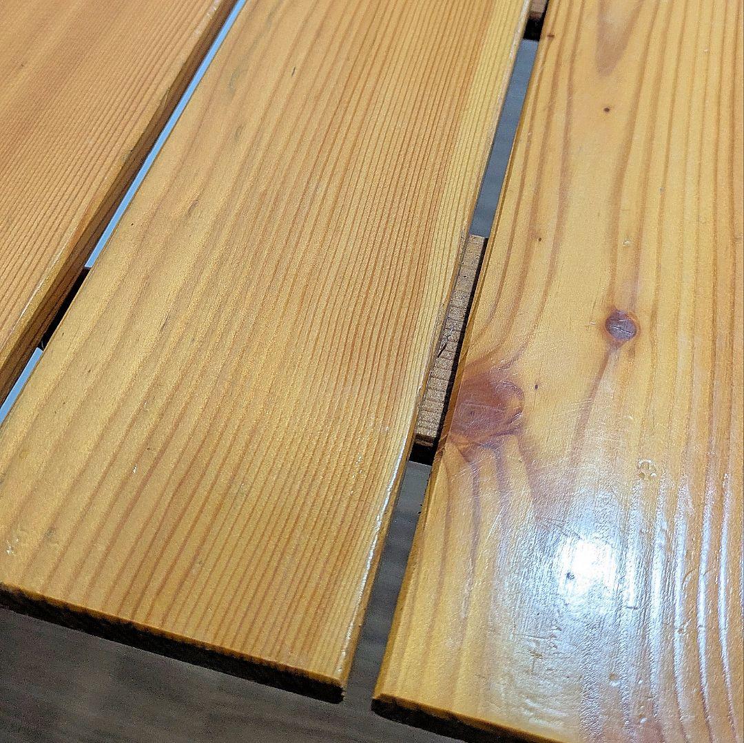 カステルメルリーノ　CASTELMERLINO 折りたたみ木製テーブル 赤脚