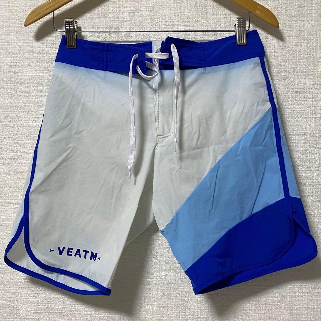 VEATM サーフパンツ 青白 カラーブロック